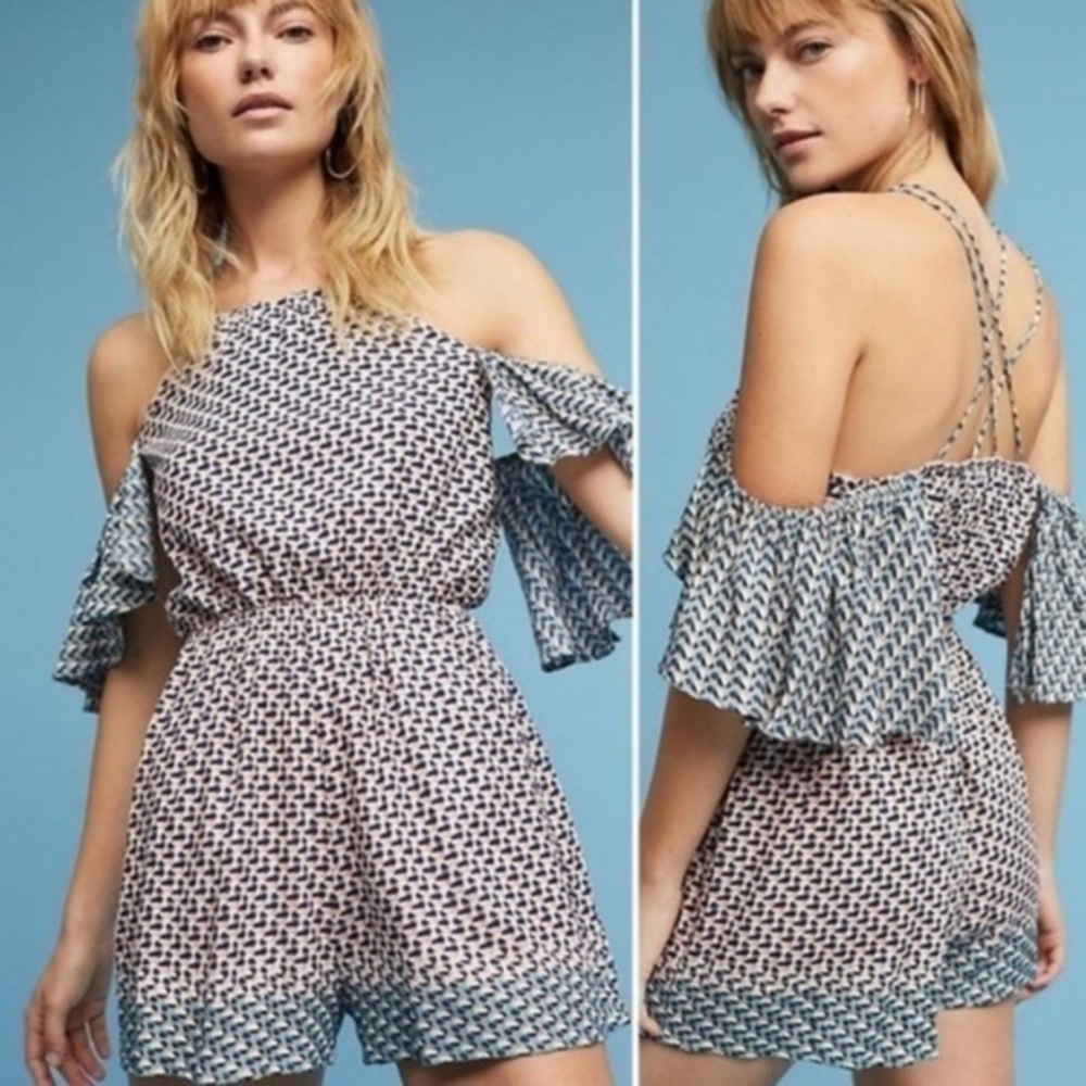 Anthropologie Elevenses Madalenna Romper XS
